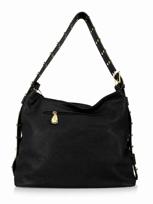 Borsa donna a spalla "Mariella Burani" STUDS# Collezione Autunno/Inverno con tracolla - Nero