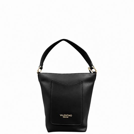Borsa donna a spalla e tracolla "Valentino Creations" VC603 Collezione Autunno/Inverno a secchiello- Nero