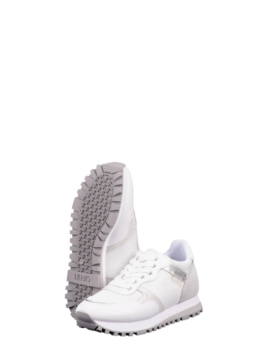Sneakers donna "Liu Jo" WONDER 01 Collezione Primavera/Estate - Bianco e argento