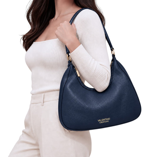 Borsa donna a spalla e tracolla "Valentino Creations" VC630 Collezione Autunno/Inverno - Blu Navy