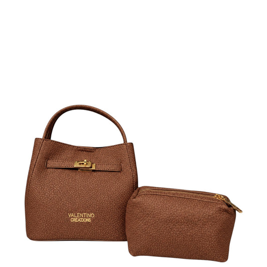 Borsetta donna a mano e tracolla "Valentino Creations" VC9006 Collezione Autunno/Inverno - Terracotta