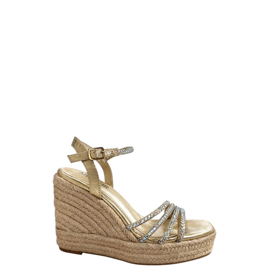 Sandali con zeppa donna "Menbur" 24908 Collezione Primavera/Estate 2026 - Platino