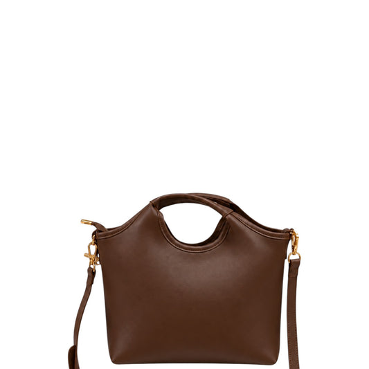 Borsa donna a mano e tracolla "Valentino Creations" VC602 Collezione Autunno/Inverno - Caffè