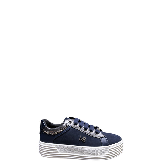 Sneakers donna "Mariella Burani" 51721 Collezione Autunno/Inverno con catene - Blu navy Multi