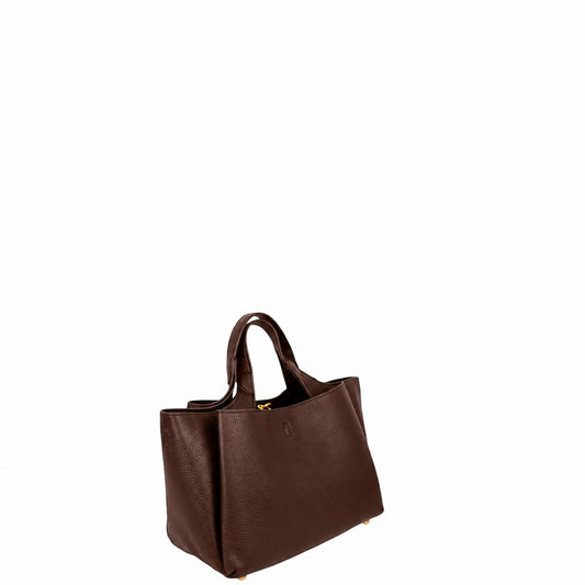 Borsa donna a mano e tracolla "Valentino Creations" VC515 Collezione Autunno/Inverno - Caffè