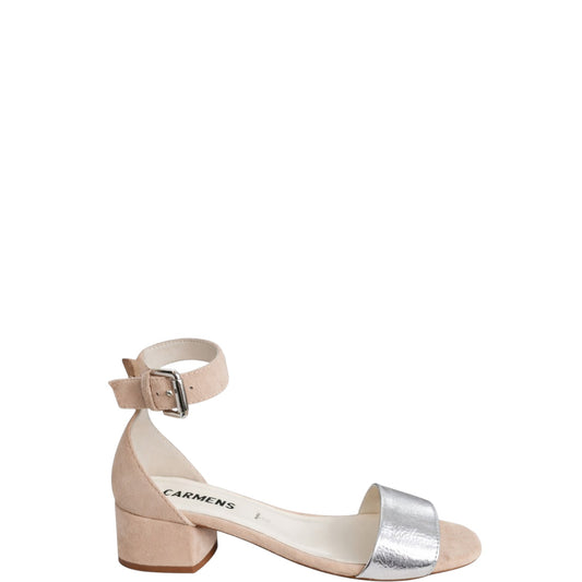 Sandali donna "Carmens " A53080 Collezione Primavera/Estate 2026 - Beige e Argento