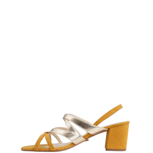 Sandali donna "Carmens" A53224 Collezione Primavera/Estate 2026 - Senape e Platino