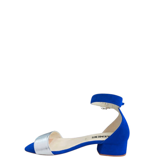 Sandali donna "Carmens " A53080 Collezione Primavera/Estate 2026 - Blu Cobalto e Argento