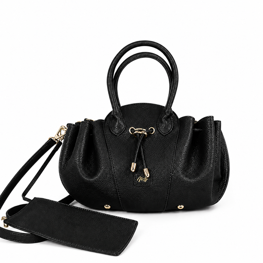 Borsa donna a mano "Mariella Burani" MB013# Collezione Autunno/Inverno con tracolla - Nero
