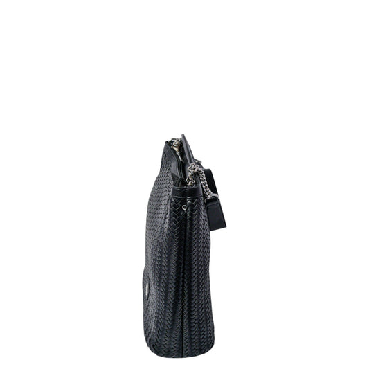 Borsa donna a spalla e a mano "CULT" 004 HOBO BAG AVRIL Collezione Autunno/Inverno - Nero