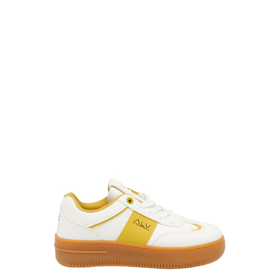 Sneakers donna "Alviero Martini" ALVSD0174-2018 Collezione  Primavera/Estate 2026 - Bianco e Giallo