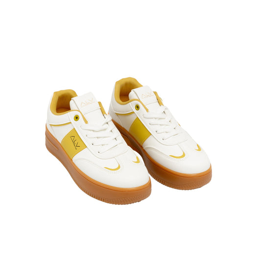 Sneakers donna "Alviero Martini" ALVSD0174-2018 Collezione  Primavera/Estate 2026 - Bianco e Giallo