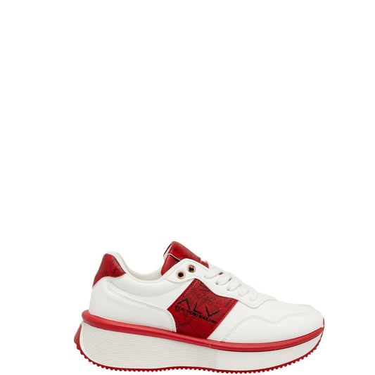 Sneakers donna "Alviero Martini" ALVSD0185-649 Collezione  Primavera/Estate 2026 - Bianco e Rosso