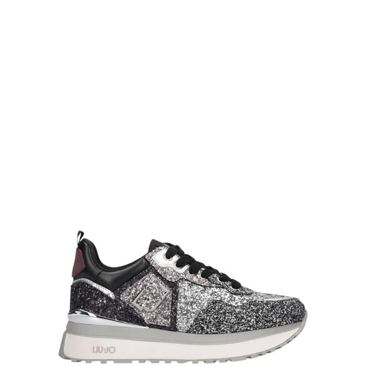 Sneakers donna "Liu Jo" Maxi Wonder Glitter 01 Collezione Autunno/Inverno - Argento Multi