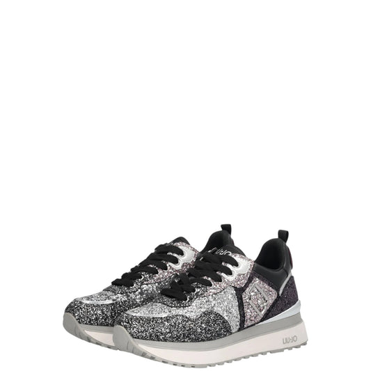 Sneakers donna "Liu Jo" Maxi Wonder Glitter 01 Collezione Autunno/Inverno - Argento Multi