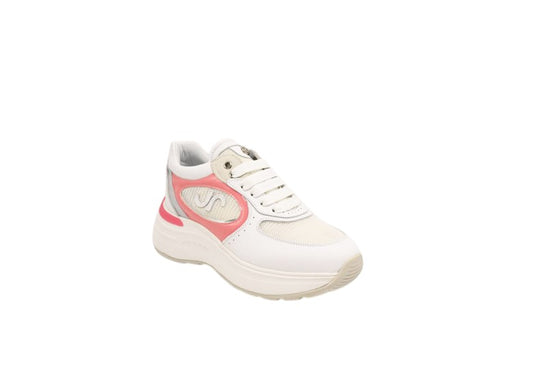 Sneakers donna "Janet & Janet" J-061 Collezione Primavera/Estate 2026 - Bianco e Rosa Fragola