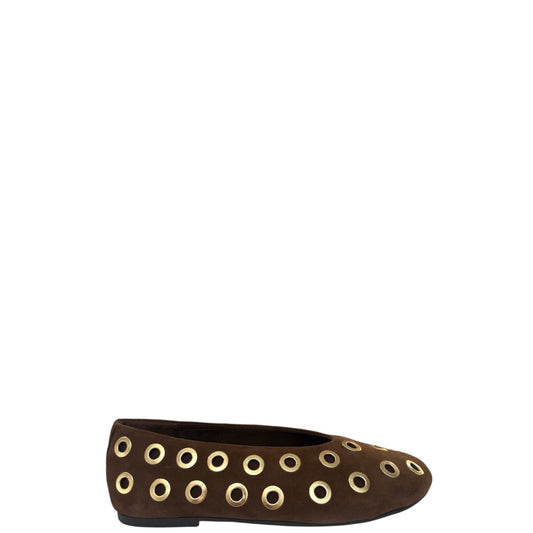 Ballerine donna "Parrotto" EM-9756 Collezione Autunno/Inverno - Marrone e Oro