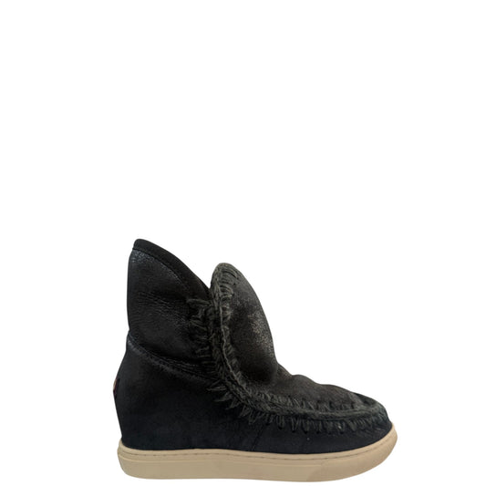 Stivaletti donna "Mou" MU.IWSSNEAKER-0000051 Collezione Autunno/Inverno laminato con rialzo- Nero