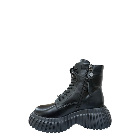 Anfibi donna "Braccialini" B69-BORCHIE Collezione Autunno/Inverno - Nero