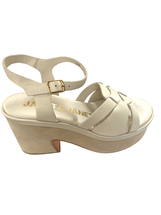 Sandali con zeppa donna "Janet&Janet" J-150 Collezione Primavera/Estate 2026 - Burro