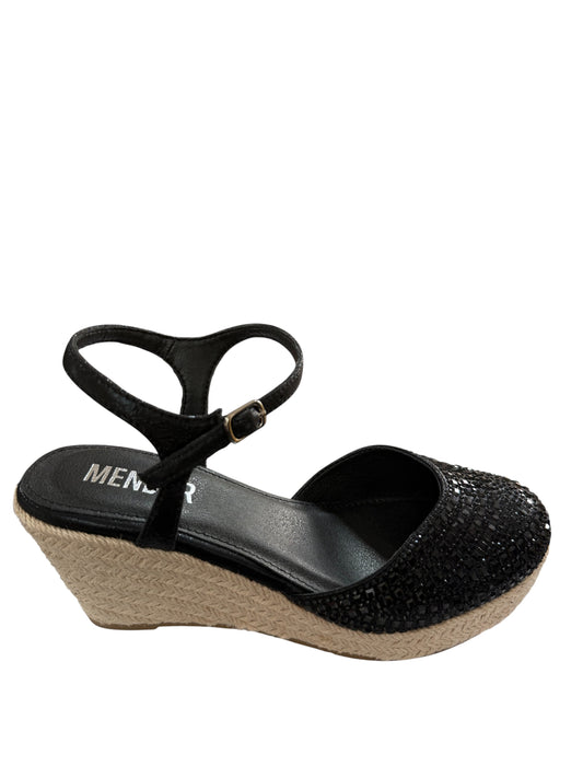 Espadrillas donna "Menbur" 24982 Collezione Primavera/Estate 2026  - Nero e Beige