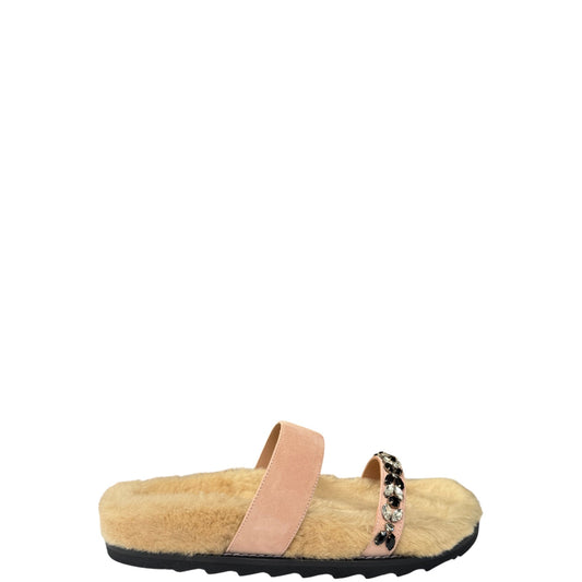 Ciabatte donna "Tamara Mellon" FV683 Collezione Autunno/Inverno - Rosa antico e Nude