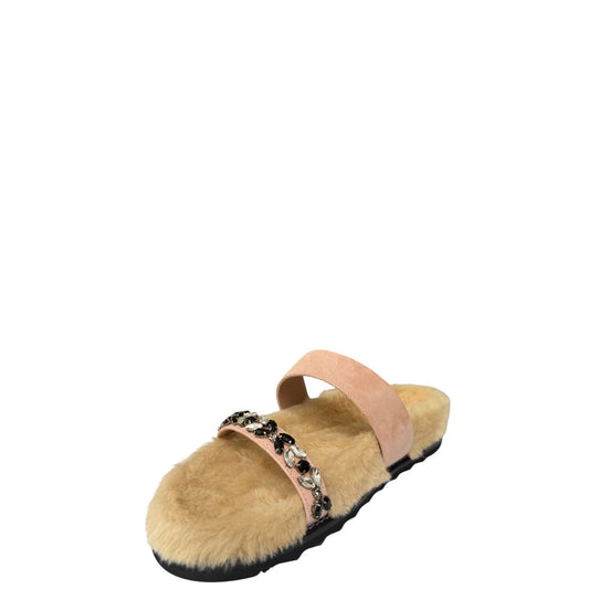 Ciabatte donna "Tamara Mellon" FV683 Collezione Autunno/Inverno - Rosa antico e Nude