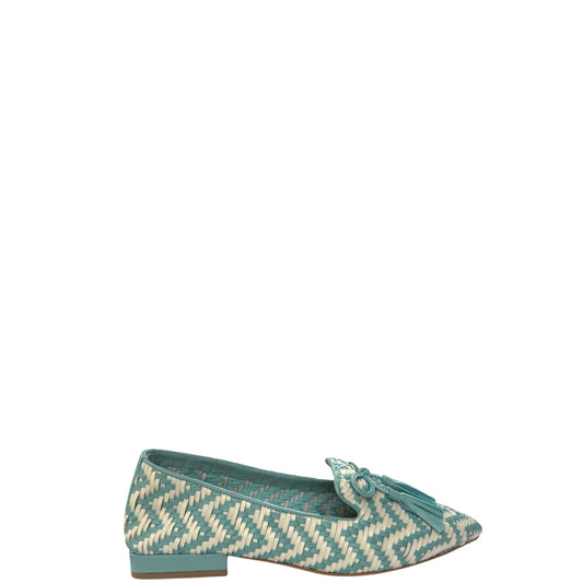 Mocassini donna "AltraOfficina" AO0109X Collezione Primavera/Estate 2026 - Bianco e Azzurro