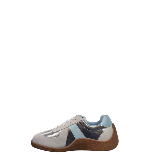 Sneakers donna "Steve Madden" JOANNE Collezione Primavera/Estate 2026 - Grigio argento e celeste