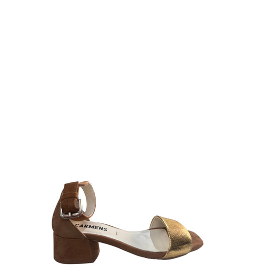 Sandali donna "Carmens" A53080 Collezione Primavera/Estate 2026 - Camel e Oro