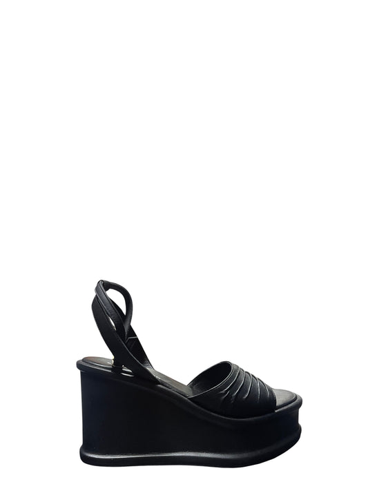 Sandali zeppa donna "Elvio Zanon" ES1903X Collezione Primavera/Estate 2026 - Nero