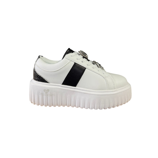 Sneakers donna “Braccialini” BA126 Collezione Autunno/Inverno 2025/2026 – Bianco e Nero