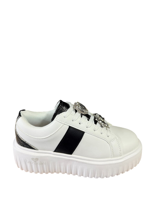 Sneakers donna “Braccialini” BA126 Collezione Autunno/Inverno 2025/2026 – Bianco e Nero