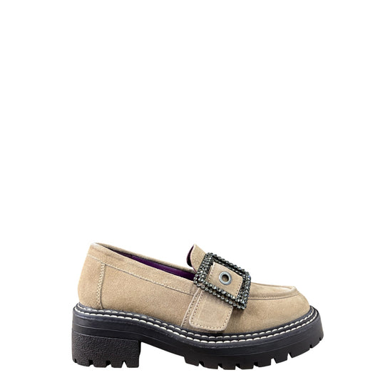 Mocassini donna "Apepazza" F3COMBAT52/SUE Collezione Autunno/Inverno 2025/2026 - Tortora