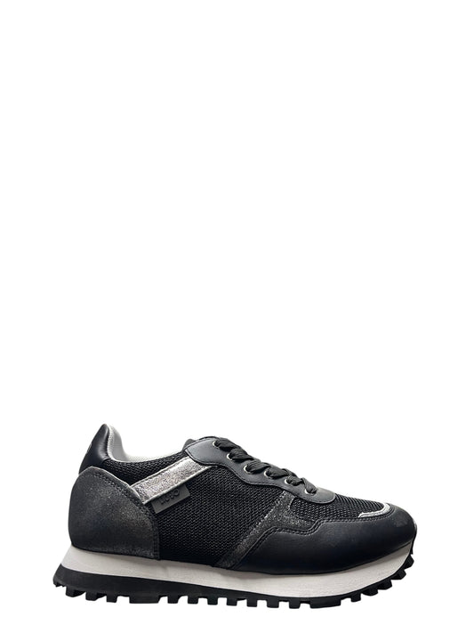 Sneakers donna "Liu Jo" WONDER 01 Collezione Primavera/Estate - Nero e argento