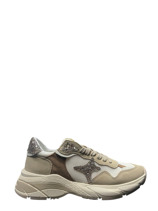 Sneakers donna "AMA BRAND" 4640 Collezione Primavera/Estate 2026 - Tortora multi