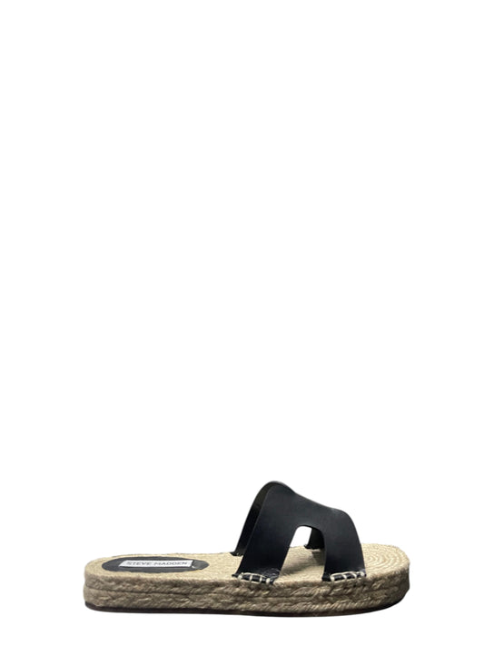 Ciabatte donna "Steve Madden" CHEER UP Collezione Primavera/Estate - Nero e beige