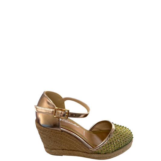 Espadrillas donna "Espadrillas" BARCELLONA W09 Collezione Primavera/Estate 2026 - Verde e Beige