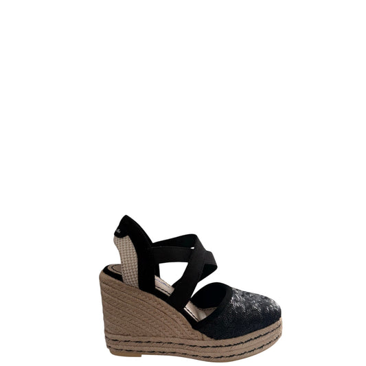 Espadrillas donna "Espadrillas" BARCELLONA W140 Collezione Primavera/Estate 2026 - Nero e Bige