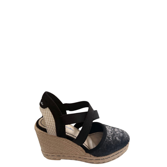 Espadrillas donna "Espadrillas" BARCELLONA W140 Collezione Primavera/Estate 2026 - Nero e Bige