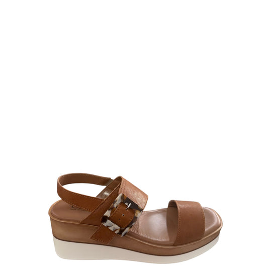 Sandali con zeppa donna "Cinzia Soft" TS71184 002 Collezione Primavera/Estate - Cuoio