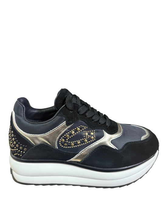 Sneakers donna "Guardiani"AGW430002 Collezione Autunno/Inverno 2025/2026 - Nero e Oro