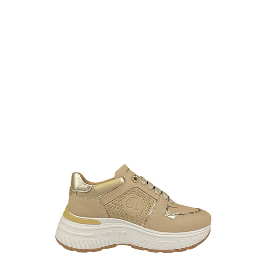 Sneakers donna "Janet&Janet" J-381 Collezione Autunno/Inverno - Beige e platino