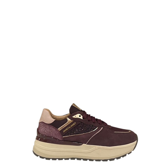 Sneakers donna "Janet&Janet" J-410 Collezione Autunno/Inverno - Bordeaux multi