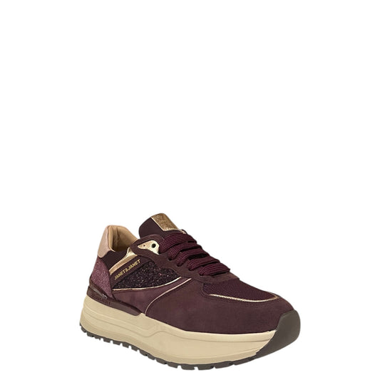 Sneakers donna "Janet&Janet" J-410 Collezione Autunno/Inverno - Bordeaux multi