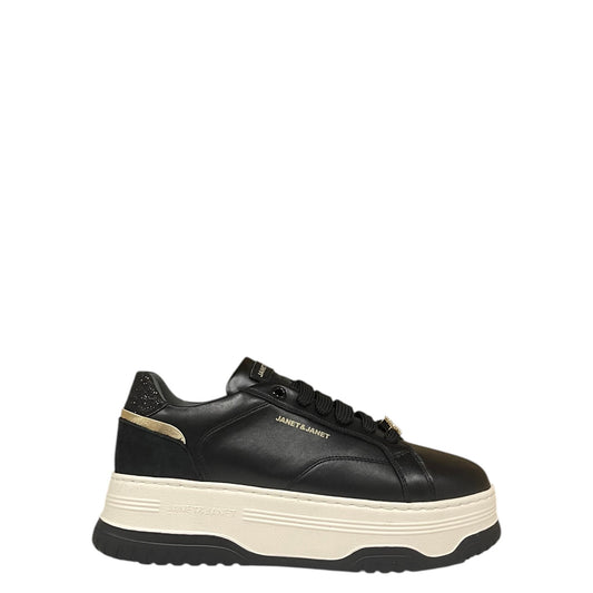 Sneakers donna "Janet&Janet" J-422 Collezione Autunno/Inverno - Nero e oro