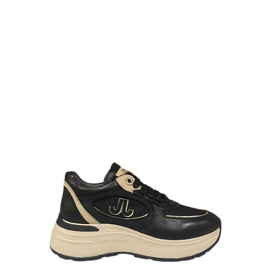 Sneakers donna "Janet&Janet" J-380 Collezione Autunno/Inverno - Nero e beige