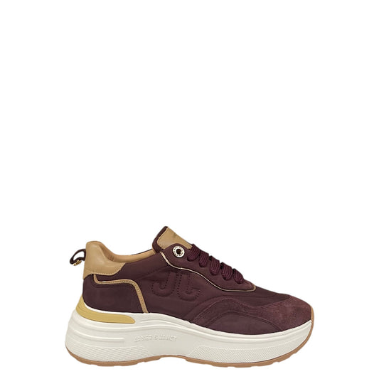 Sneakers donna "Janet&Janet" J-382 Collezione Autunno/Inverno - Bordeaux nocciola e vino