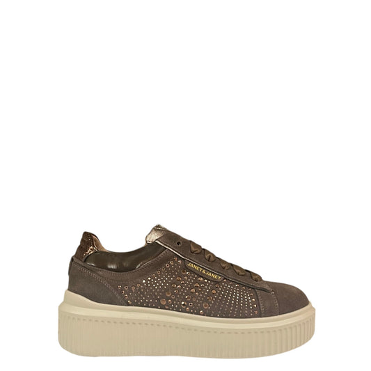 Sneakers donna "Janet&Janet" J-401 Collezione Autunno/Inverno - Marrone e bronzo