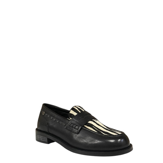 Mocassini donna "Janet&Janet" J-500 Collezione Autunno/Inverno - Nero e zebra